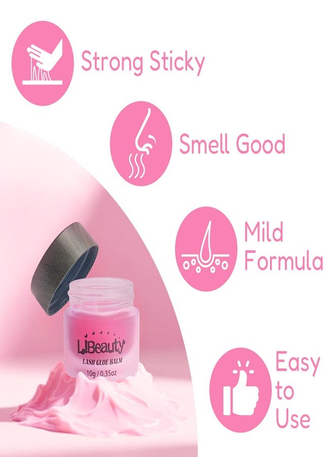 لي بيوتي ليبيوتي بلسم لاصق لرفع الرموش، لاصق قوي لرفع الرموش، تركيبة لطيفة حديثة، بلسم لاصق لتجعيد الرموش والحواجب، جل لتصفيف الحواجب 10 غ/0.35 أونصة (فراولة حمراء، 10 غ/0.35 أونصة) - Image 3